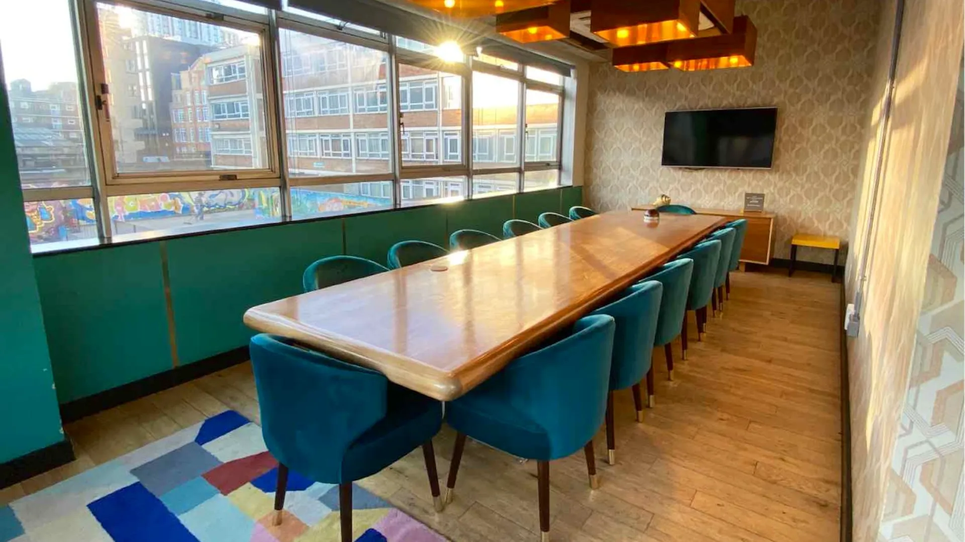 The Trampery meeting room venue hire spacious light boardroom conference room presentations